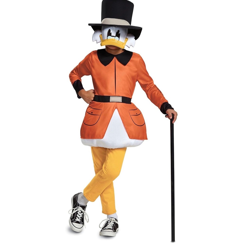 Disney DuckTales Scrooge McDuck Costume Kids 4-6 Mask Hat Top Disguise 79563L